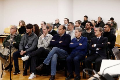 Banquillo de los acusados en el juicio por supuestos amaños de partidos en la temporada 2013-2014.