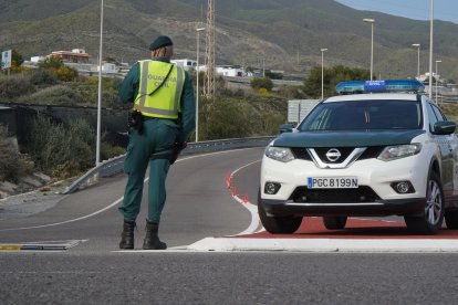 Control de carretera de la Guardia Civil