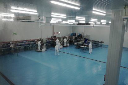 Zona de procesamiento del producto en frío en la planta de La Unión