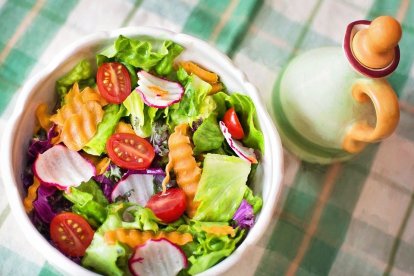 Ensalada de alubias para almorzar.