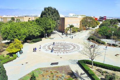 Vista general aérea del Campus de la Universidad de Almería en el barrio capitalino de La Cañada.