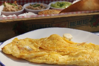 La tortilla francesa, una de las estrellas del menú de hoy.