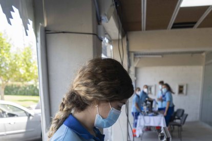 Sanitarios en plena pandemia.