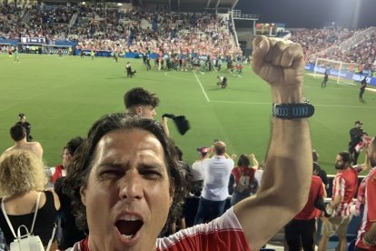 Ortiz, celebrando el ascenso de 2007.