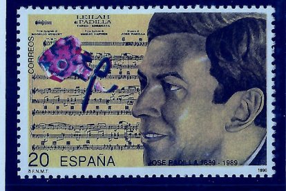 Sello conmemorativo por el centenario del Maestro Padilla.