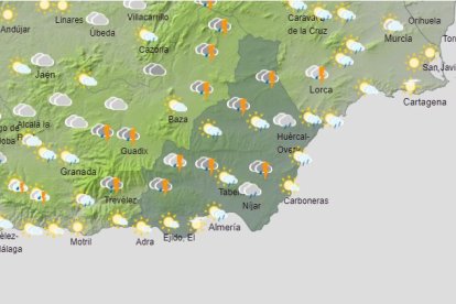 Mapa provincial de hoy lunes.