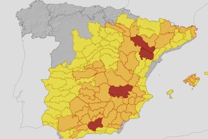 Mapa de España de este martes.