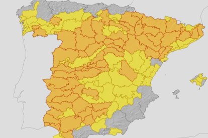 Mapa de España de este martes.