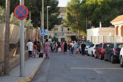 Imagen de la vuelta al cole de este lunes.