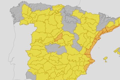 Mapa de España de este viernes.