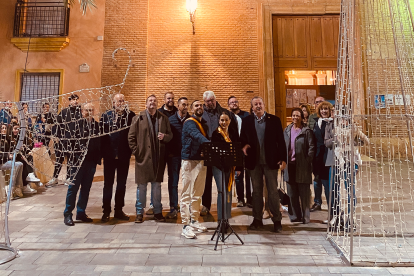 El equipo de gobierno de Pulpí en el encendido de luces navideñas del municipio.