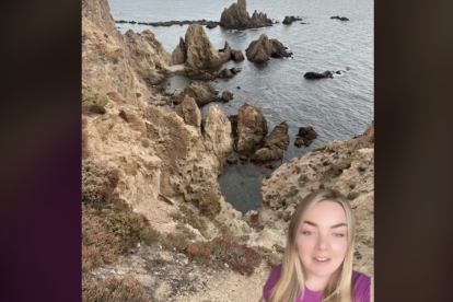 La estadounidense @bellavidaspain_ mostrando su recorrido en la provincia de Almería./ (@bellavidaspain_)