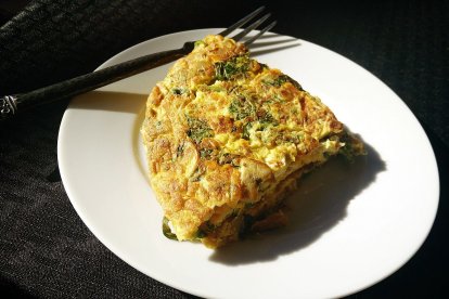 Tortilla de espinacas.