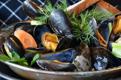 Mejillones al vapor.