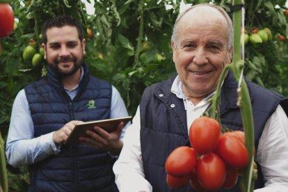 Operadores en una finca de producción ecológica en Almería.
