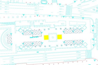 Mapa de situación de las cruces de mayo en la Plaza de las Velas.