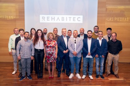 El equipo de Rehabitec en la celebración del aniversario.