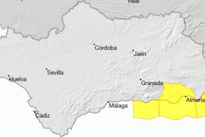 Mapa de Andalucía para esta jornada de martes.
