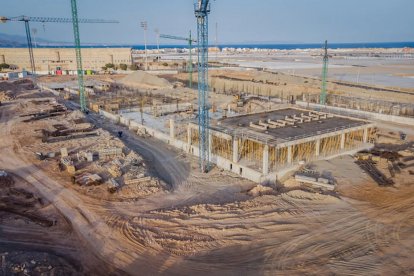 Imagen de archivo de las obras del Hospital de Roquetas de Mar.