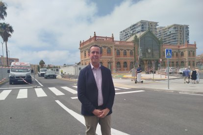José María Martín, subdelegado de Gobierno en Almería, en la zona de la estación