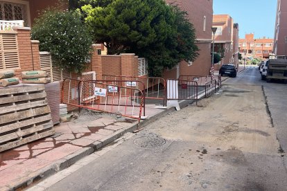 Las obras en la calle Bosnia, en Almería.