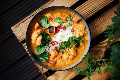 Pollo al curry.