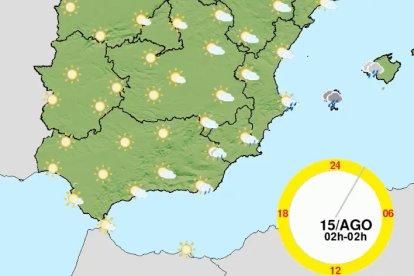 Mapa de la AEMET para el próximo jueves.