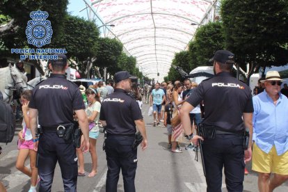 Policía Nacional en la Feria de Almería.