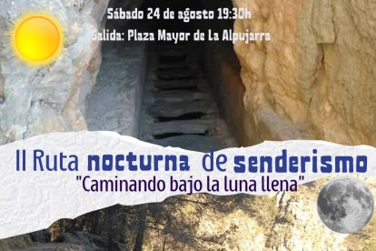 Cartel de la actividad de este fin de semana.