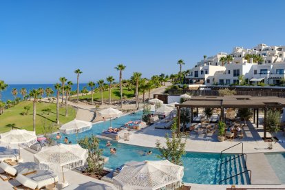 Instalaciones de Macenas, en la playa de Mojácar.