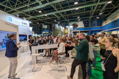 Gonzalo Martín, Chief Strategy Officer de Hispatec, presentando Margaret PA en Fruit Attraction 2024.