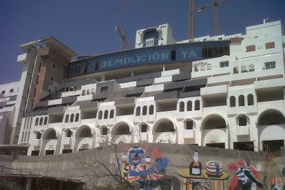 Imagen difundida en el año 2012 del hotel de El Algarrobico.