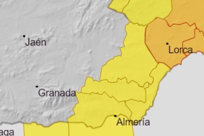 Aviso amarillo en la provincia de Almería.