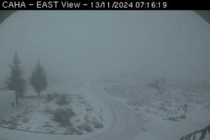 Imagen de las 7 de la mañana en el Calar Alto capturada por la cuenta Almería Aérea a través de las cámaras del observatorio.