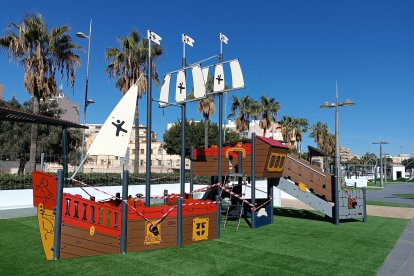Uno de los nuevos módulos infantiles del parque de la Rambla.