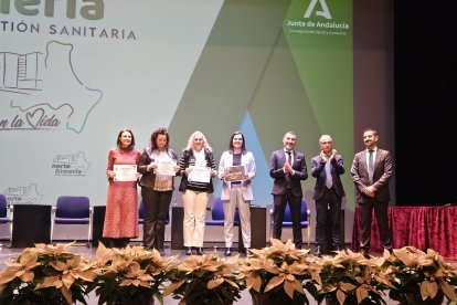 Primer premio \'Inmaculada\' entregado a María del Carmen Moreno Ramón, Ana López Rosa, Josefina García Moreno y Begoña Lorenzo Guerrero.
