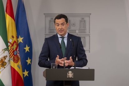 El presidente de la Junta de Andalucía, Juan Manuel Moreno Bonilla.