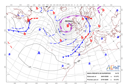 La borrasca Herminia afectará con fuertes vientos en la provincia de Almería.