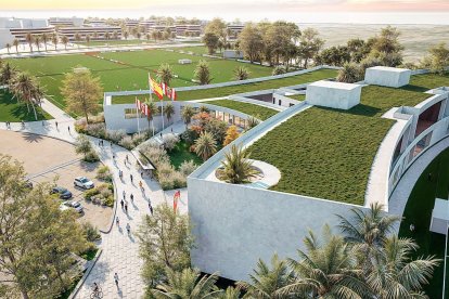 Vista aérea de unos de los puntos de encuentro de la Ciudad Deportiva rojiblanca.