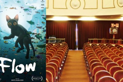 Proyección de Dahomey en el Teatro Apolo.