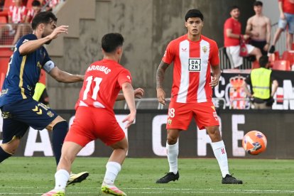 Pedro Fidel debutó la semana pasada contra el Tenerife y ya es un fijo en la plantilla rojiblanca.