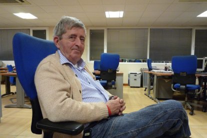 Manuel de la Poza Dueñas, en la Redacción de La Voz de Almería.