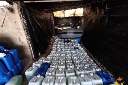 Imagen del almacén en el que se guardaba la gasolina.