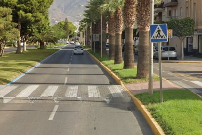 Paso de peatones donde fue atropellado Bernardo, de 79 años de edad.