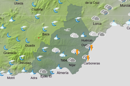 La Aemet anuncia lluvias en la provincia de Almería