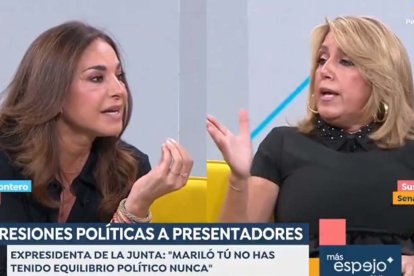 Mariló Montero y Susana Diaz, tuvieron un agrio intercambio de opiniones en Espejo Público.