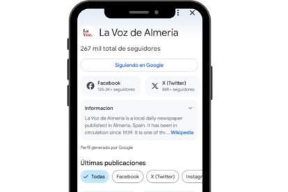 Cómo seguir a La Voz de Almería en Google Discover