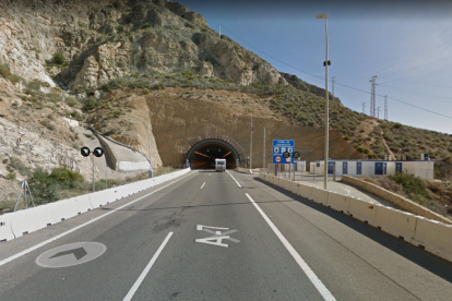 Túnel de Aguadulce en una captura de Google Maps