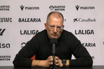 José Juan Romero, entrenador del Ceuta, valoró la actuación del árbitro Morilla Turrión.