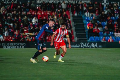 Arnau Puigmal en el partido ante el Eldense de la Copa del Rey.